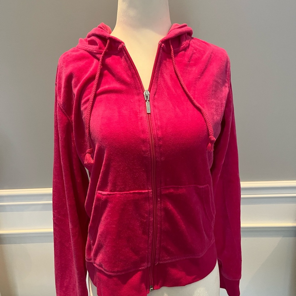 Fashion Nova velour matching sweatsuit in pink size small